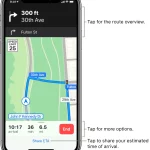 Driving directions from your current location in Maps on iPhone manual Thumb